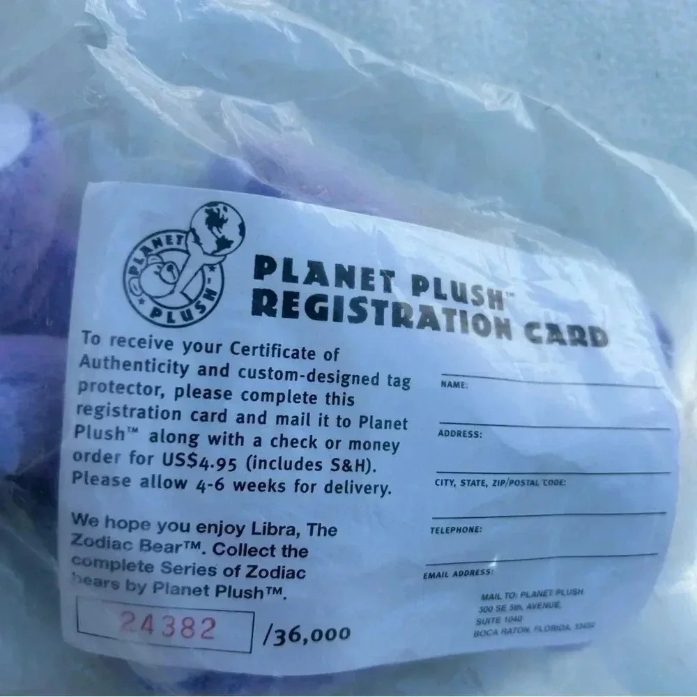 Planet  plush bear NWT - Picture 3 of 5